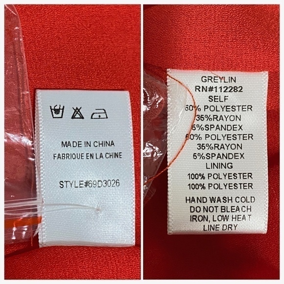 Greylin red orange peakboo cutout mini dress, size S - Picture 7 of 8